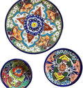 25 Piece Mexican Pottery Dinnerware Set - Ceramic Talavera Dinnerware - Authentic Mexican Pottery Hand Painted Plates