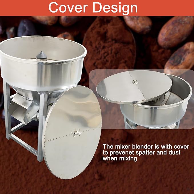 110lbs Dry Powder Mixer Blender Feed Mixer Blender Mixing Machine Dry&ampWet Particle 201 Stainless Steel 110v 3kw