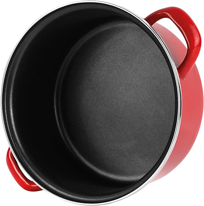 Fagor Optimax Induction Saucepan Set 8-Piece Set 3 Cooking Pots 18-20-24 cm 3 Glass Lids 2 Frying Pans 20-24 cm Enamelled Steel Non-Stick Coating without PFOA Suitable for All Types of Cookers