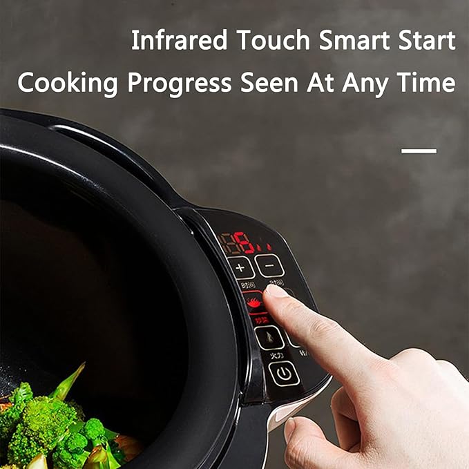 6L Full Automatic Cooking Machine Drum Rotation Non-Stick Coated Inner PotThree Levels of fire Power Adjustment