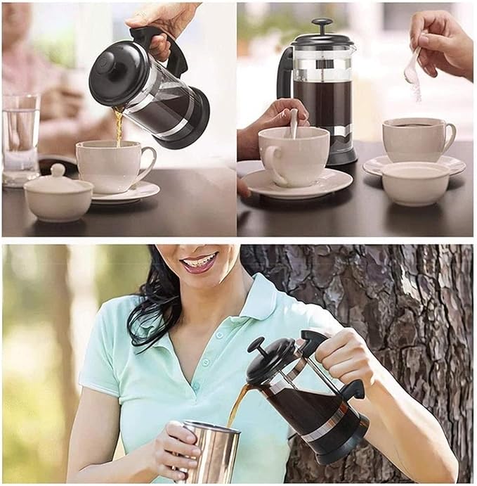 Press Coffee/Tea Coffee Pots Coffee Maker Kettle Stainless Steel Glass Thermos Coffee &amp Tea Carafes 1000ML