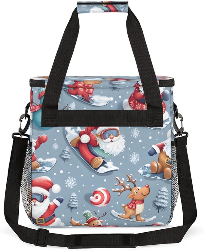 Mystical Santa Claus Coffee Maker Carrying Bag Cartoon Santa Claus Travel Storage Bag Compatible with K-Mini or K-Mini Plus Single Serve Coffee Brewer Carrying Case with Pockets &amp Shoulder Strap