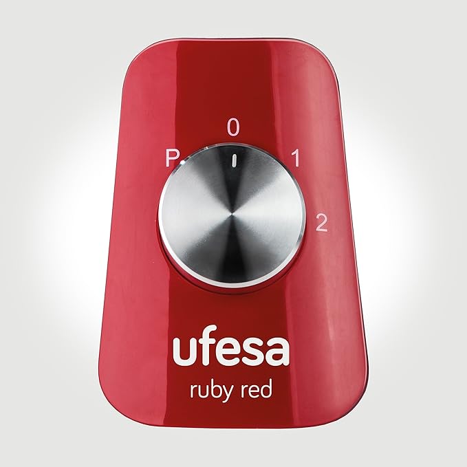 Ufesa BS4717 RUBY RED 500W 1.5L Blender with Airtight Lid 2 Speeds + Pulse 4 Stainless Steel Blades Ruby Red