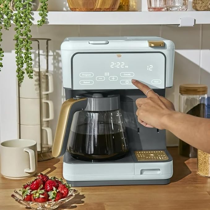 Programmable 12-Cup &amp Single-Serve Multi-Brew Coffee Maker Digital Controls Large Capacity Easy to Use