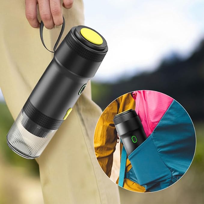 Portable Electric Espresso Machine Self Heating Portable Electric Coffee Maker 20 Bar Mini Coffee Maker for Coffee Capsules Ground Coffee USB Car Charger Electric Coffee Machine