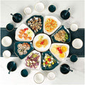 Ceramics Dinner Set Kitchen and Dining Service Fine Porcelain Kitchen Dinnerware Set BPA-Free Dishwasher Safe The Best Gift for Family and Friends Creativity Villa Table Decor