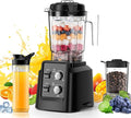 Blender for Smoothies 68oz Countertop Blenders for Kitchen with 27oz Grinder Cup 1800W Smoothie Blender Ice Crushing Frozen Fruit Protein Shake Maker with Timer Self Cleaning Black