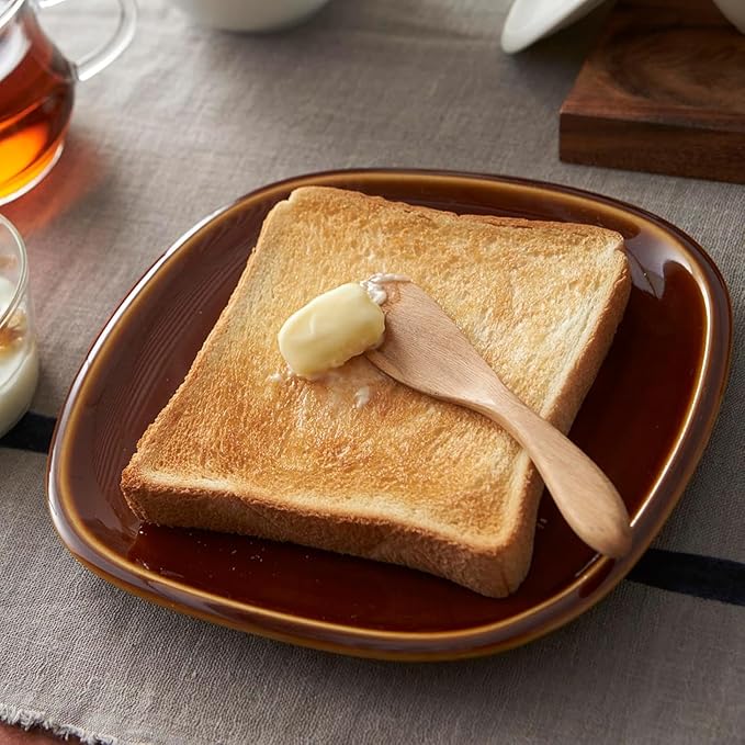 Miyama Dinnerware Set Bread Plate 7.5 x 7.1 inches Polka Dot Pattern Ivory Glaze Wedding Gift Porcelain Modern Style 2 Count