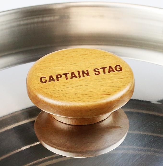 Captain Stag 3-Layer Steel Stepped Rice Cooker 5 Cups (1.2L) White/Black/Red 28.1 oz (810g) Stainless Steel Includes Lid