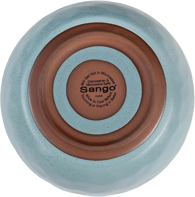 Sango 16-Piece Stoneware Dinnerware Set for 4 Semi-Matte Teal Plates and Bowls Sets with Rustic Speckled Glaze Ceramic Dish Set Elegant Boho Farmhouse Dishes Microwave &amp Dishwasher Safe Kaya