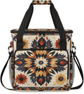 Psychedelic Mandala Coffee Maker Carrying Bag Portable Travel Storage Tote Bag Compatible with K-Mini or K-Mini Plus Single Serve Coffee Brewer Carrying Case with Multiple Pockets &amp Shoulder Str