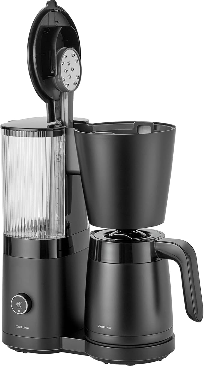 ZWILLING Enfinigy Drip Coffee Maker with Thermo Carafe 10 Cup Awarded the SCA Golden Cup Standard Black