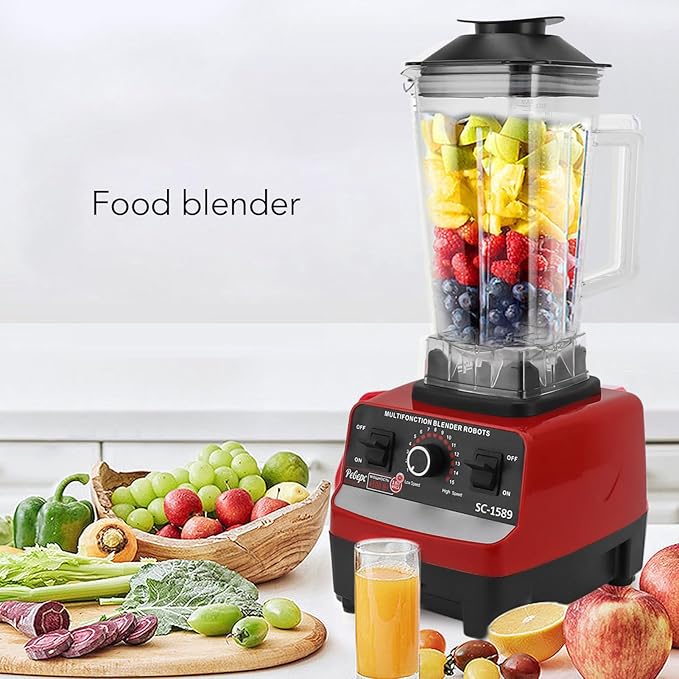 Countertop Blender Smoothie Blender 15 Speed Large Capacity Multi Function Food Processor for Smoothies Ice and Frozen Fruit for Home Kitchen Use