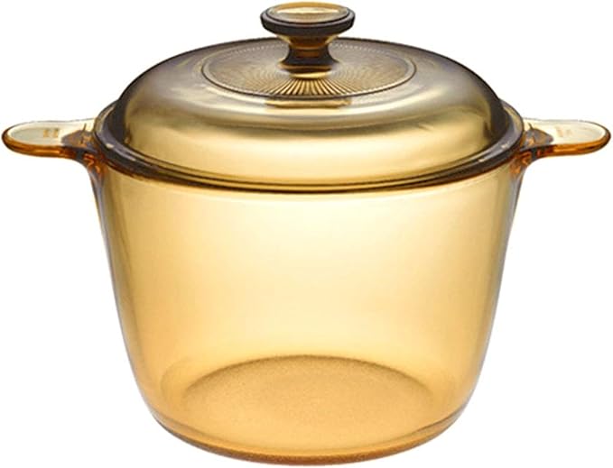Visions 3738 3.5 Litre Pyroceram Glass Cookpot with Glass Cover Amber