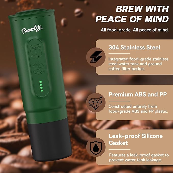 H02 PRO Portable Espresso Maker Compatible with NS Capsule &amp Ground Coffee Women's Day Gift Coffee Maker 20 Bar Self-heating Small Electric Travel Espresso Machine for Camping Hiking