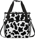 Cow Print Western Coffee Maker Carring Bag Large Insulated Storage Organizer Case Tote Bags with Shoulder Strap for Travel Work Picnic