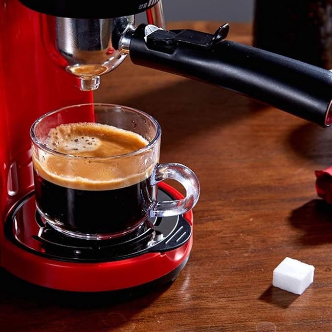 Mini Semi-Automatic Coffee Machine with Milk Frother - Perfect for Espresso and Cappuccino Brewing