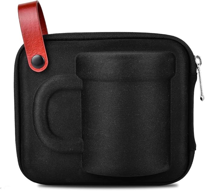 Pour Over Coffee Maker Set for Travel/Camping/Hiking Single Cup Stainless Steel Coffee Filter 14 Oz Borosilicate Glass Mug Extra Permanent Lid and Moulded Neoprene Case at Home/Office