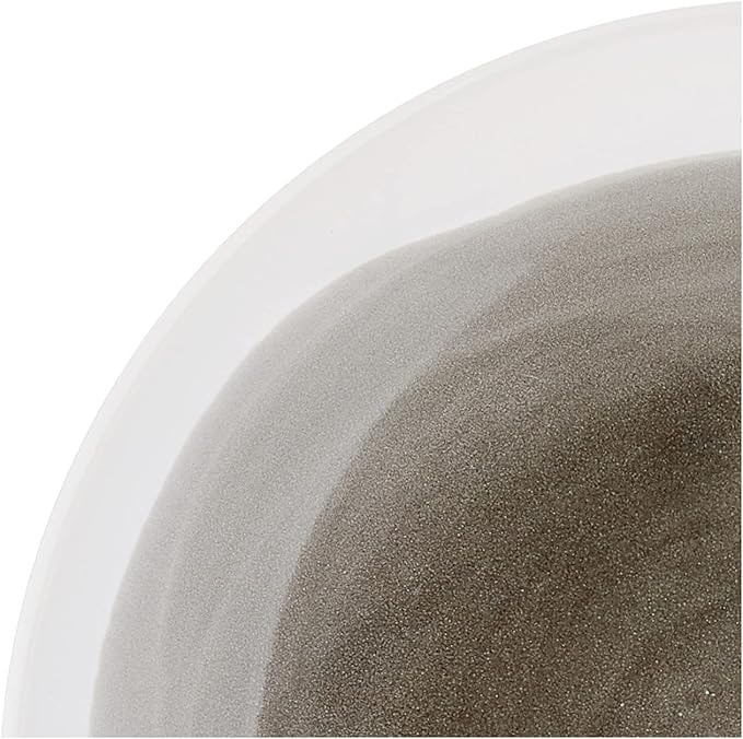 American Atelier Round Dinnerware Sets | Charcoal Kitchen Plates Bowls and Mugs | 16 Piece Stoneware Oasis Collection 10.5 x 10.5 | Dishwasher &amp Microwave Safe | Service for 4