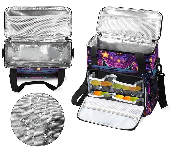 Halloween Bat Coffee Maker Carrying Bag Cute Bat Travel Storage Bag Compatible with K-Mini or K-Mini Plus Single Serve Coffee Brewer Carrying Case with Multiple Pockets &amp Shoulder Strap
