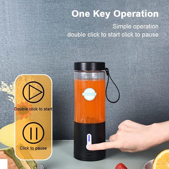 530ML Electric Juicer Portable Smoothie Blender USB Rechargeable Food Processor Fruit Mixer Mini Juicer Blender Cup A