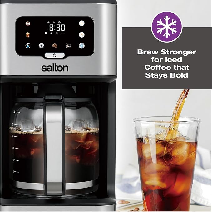 Salton Stainless Steel Digital Coffee Maker - 14 Cup