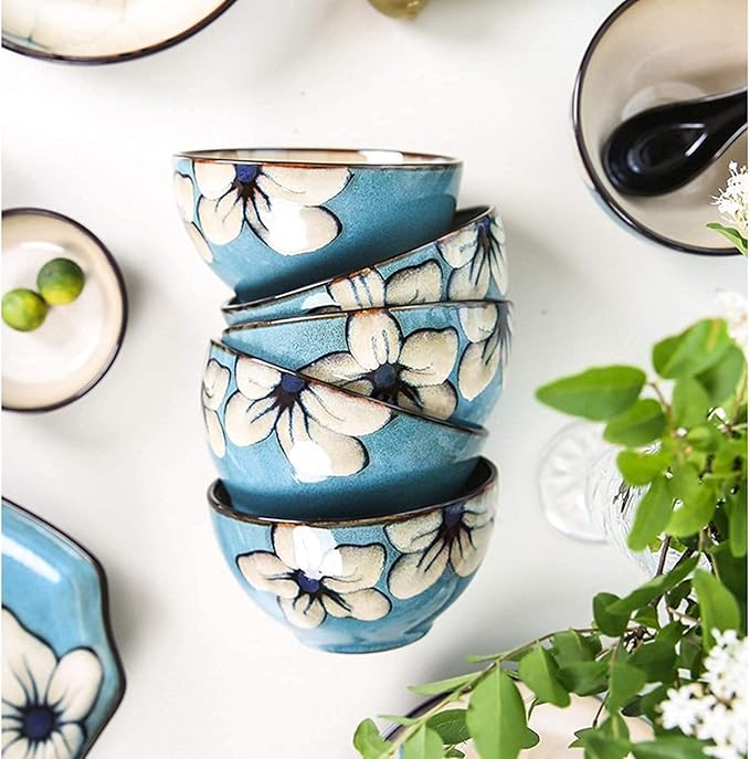 Elegant Dinnerware Set Dinner Plates Bowls Set Hand-Painted Dinnerware Set Rice Bowl Soup Bowl Dinner Plate Fish Plate Combination Ceramic Household Service For 228Piece