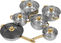 Stainless Steel Cookware Set Pots and Pans with Non-stick Frying Pan and Saucepan for Induction Cooking Kitchen Cookware for Chef and Home Use