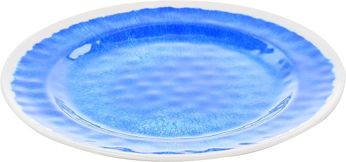 Elama ELM N Elly Collection Melamine Dinnerware Set 12 Piece Blue (ELM-ELLY-N)