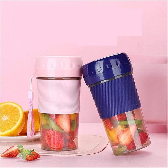 Portable Blender Smoothie Blenders Personal Size Blender USB Rechargeable Smoothies and Shakes Juicer Cup 1300mAh Battery Strong Power Pink (Color : A) (B)