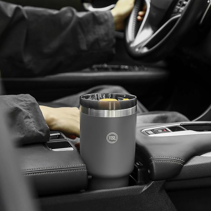 FOSA VacBrew 30oz Stainless Steel Travel Mug – Vacuum-Insulated Tumbler for Hot &amp Cold Drinks | Brew Directly in Mug with VacBrew System