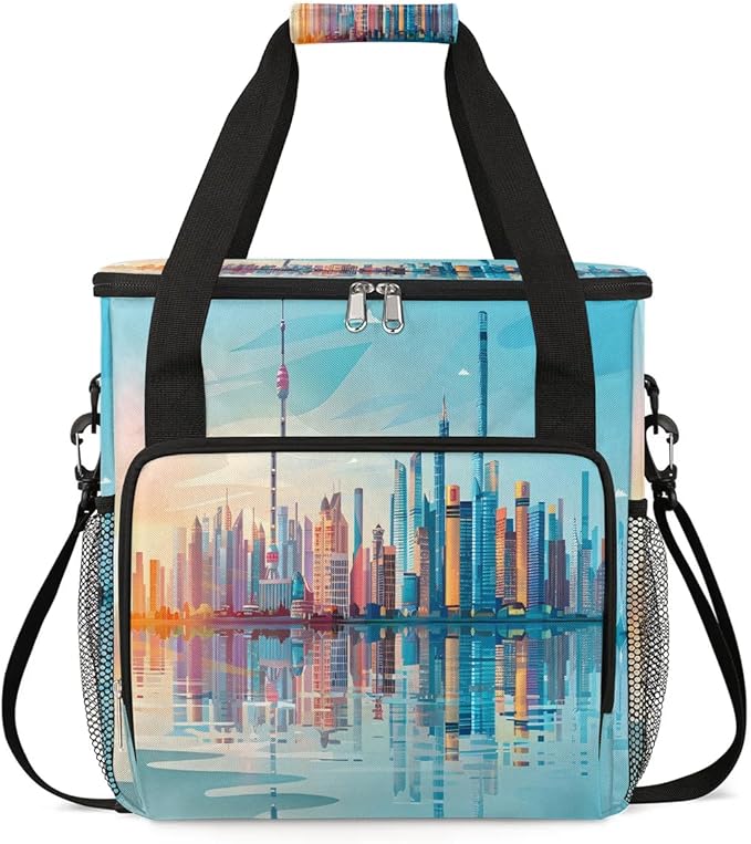 Shanghai Oriental Pearl Coffee Maker Carrying Bag for Keurig K-Mini or K-Mini Plus Storage Portable Coffee Maker Travel Bag