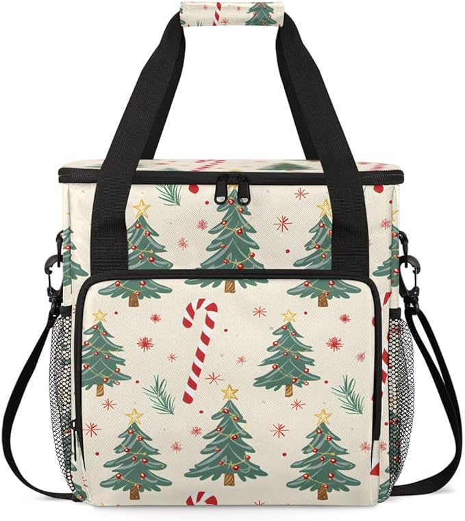 Cartoon Tree Coffee Maker Carrying Bag Modern Tree Travel Storage Bag Compatible with K-Mini or K-Mini Plus Single Serve Coffee Brewer Carrying Case with Multiple Pockets &amp Shoulder Strap