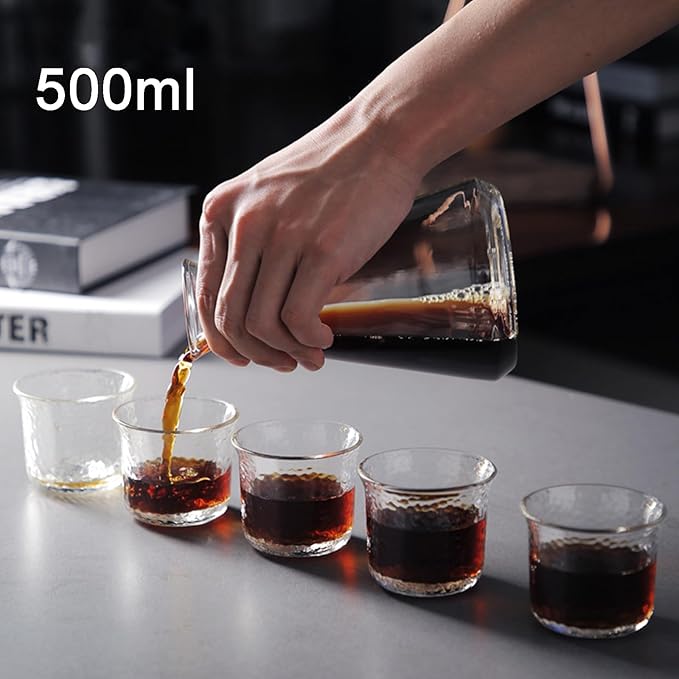 Cold Brew Coffee Tower 500ml Ice Coffee Machine with Slow Drip Technology Stainless Steel Stand Glass Pot Hand-Flushed Espresso Makes 3-5 Cups