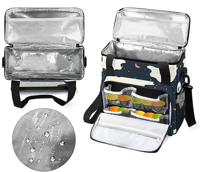 Bright Spooky Ghost Coffee Maker Carrying Bag Portable Travel Storage Tote Bag Compatible with K-Mini or K-Mini Plus Single Serve Coffee Brewer Carrying Case with Multiple Pockets &amp Shoulder Str
