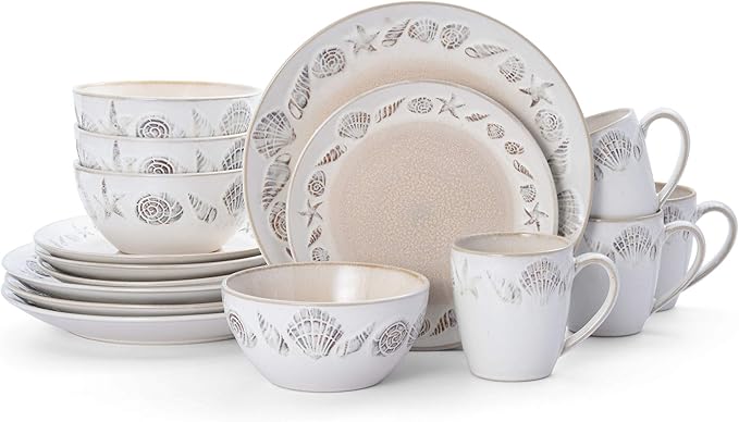 Pfaltzgraff Panama 16-Piece Dinnerware Set Beige