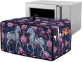 Horse Peony Print Toaster Oven Dust Cover for Kitchen Counter Decor Heavy Duty Bread Maker Cover Dust Protection 20.5 x 16.5 x 10 Pink