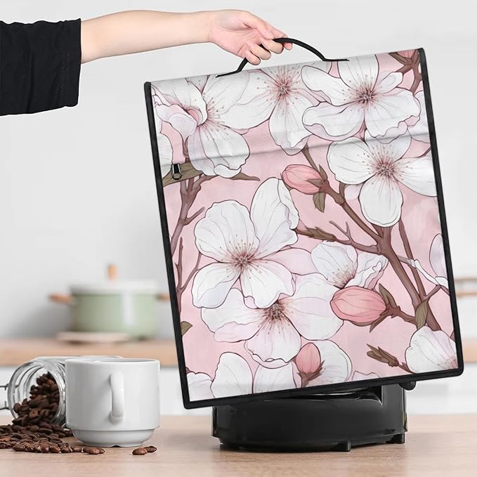 cfpolar Kitchen Aid Mixer Cover Compatible with 6-8 Quarts Flowers Cherry Blossoms Stand Mixer Cover Kitchen Aid Mixers Accessories Appliance Organizer Bag Dust Covers with Zipper Pocket