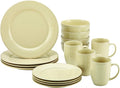 Rachael Ray Cucina Dinnerware 16-Piece Stoneware Dinnerware Set Almond Cream