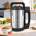 Homtone Soup Maker 2L Makes 2-6 Servings 6-in-1 Multifunctional Smooth and Chunky Soupmaker Electric Soup Bleander Eeasy Clean for Home Use Black and Stainless Steel