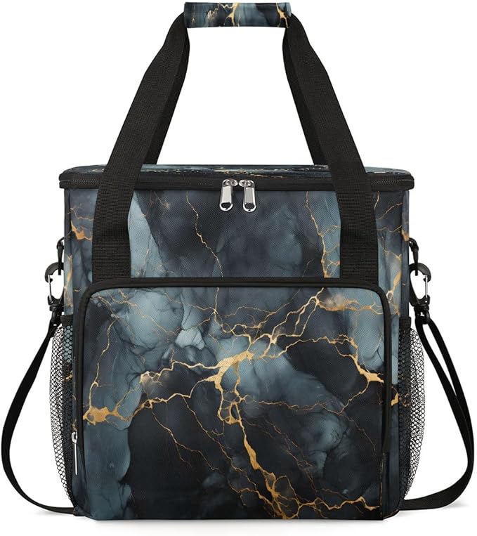 Plain Marble Pattern Coffee Maker Carrying Bag for Keurig K-Mini or K-Mini Plus Storage Portable Coffee Maker Travel Bag