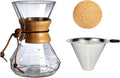 Pour Over Coffee Maker With Wood Sleeve20oz/600mlPour Over Coffee DripperPour Over Coffee Maker Set With Cork Stopper (20oz/600ml)