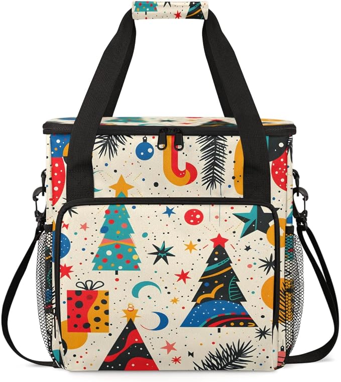 Abstract Tree Coffee Maker Carrying Bag Glitter Tree Travel Storage Bag Compatible with K-Mini or K-Mini Plus Single Serve Coffee Brewer Carrying Case with Multiple Pockets &amp Shoulder Strap