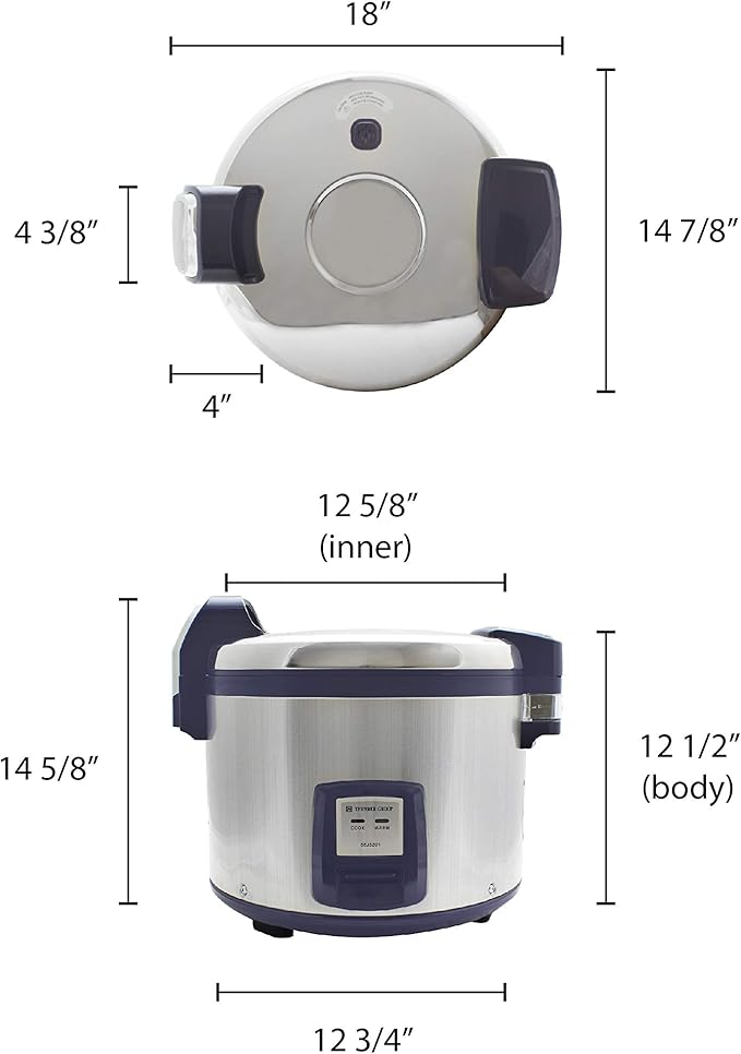 30 cup/ 60 bowls rice cooker NSF and ETL certified stainless steel digital pad comes in each