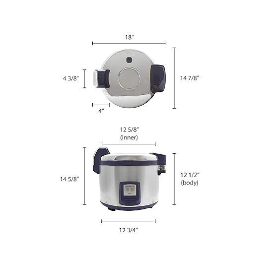 Thunder Group SEJ3201 Rice Cooker/Warmer Electric 30 Cup Uncooked Rice Capacity