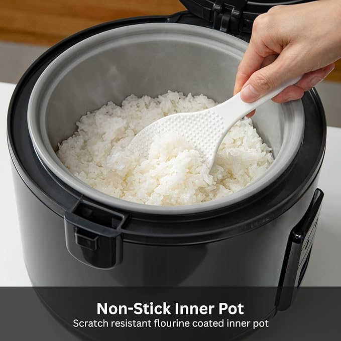 Tiger JNP-S10U-KY 5.5 Cup Capacity White Rice Cooker with Non-Stick Inner Pot Retractable Power Cord and Keep Warm up to 12 hours (Obsidian Black)