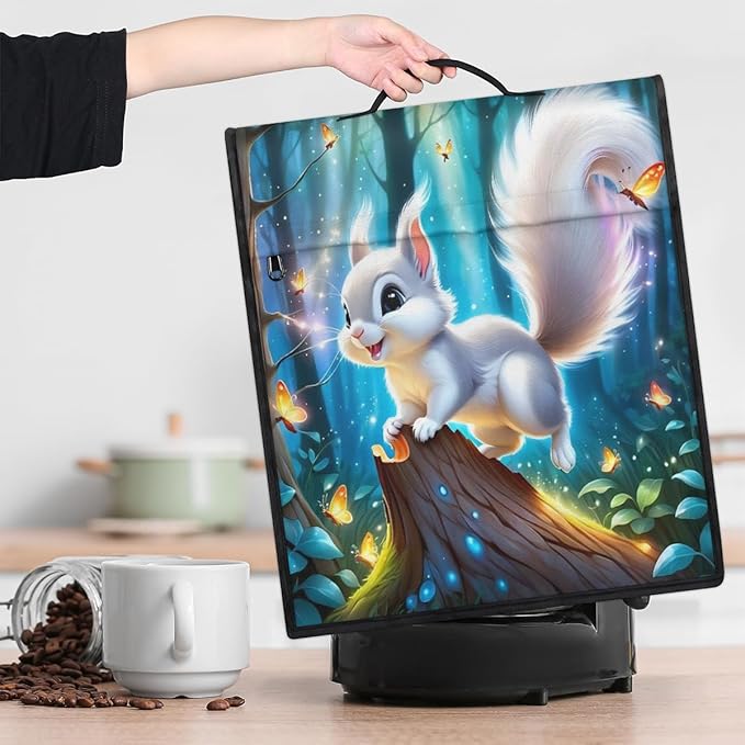 cfpolar Kitchen Aid Mixer Cover Compatible with 6-8 Quarts Cute Squirrel Forest Stand Mixer Cover Kitchen Aid Mixers Accessories Appliance Organizer Bag Dust Covers with Zipper Pocket