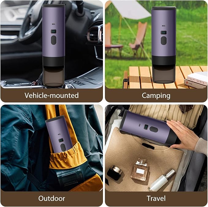 Portable Coffee Maker Espresso Machine Travel Espresso Maker USB-C ChargingHeating Pump Press Coffee Maker Electric Capsule Coffee Machine for RVCar Hiking Camping Office