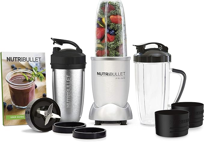 NutriBullet 1000 Watt PRIME Edition 12-Piece High-Speed Blender/Mixer System Includes Stainless Steel Insulated Cup and Recipe Book