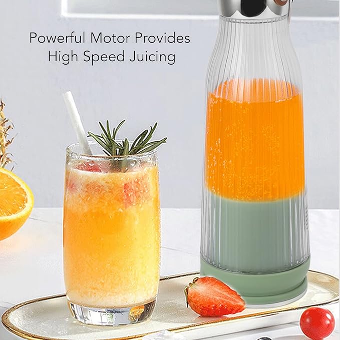 Portable Juice Blender 380ml with Stainless Steel Blades Detachable and USB Rechargeable 1300mAh Battery Perfect for Kitchen Office and Outdoor Use